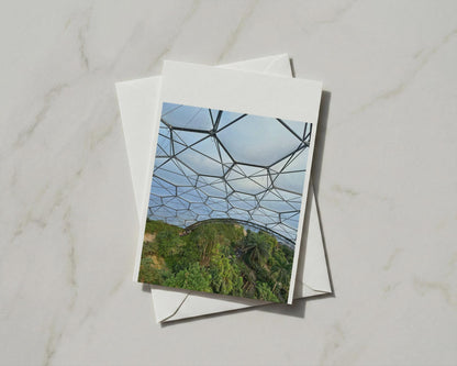 Eden Project Biome Card, Cornwall Geodesic Dome, Tropical Rainforest, A6 Greeting Card