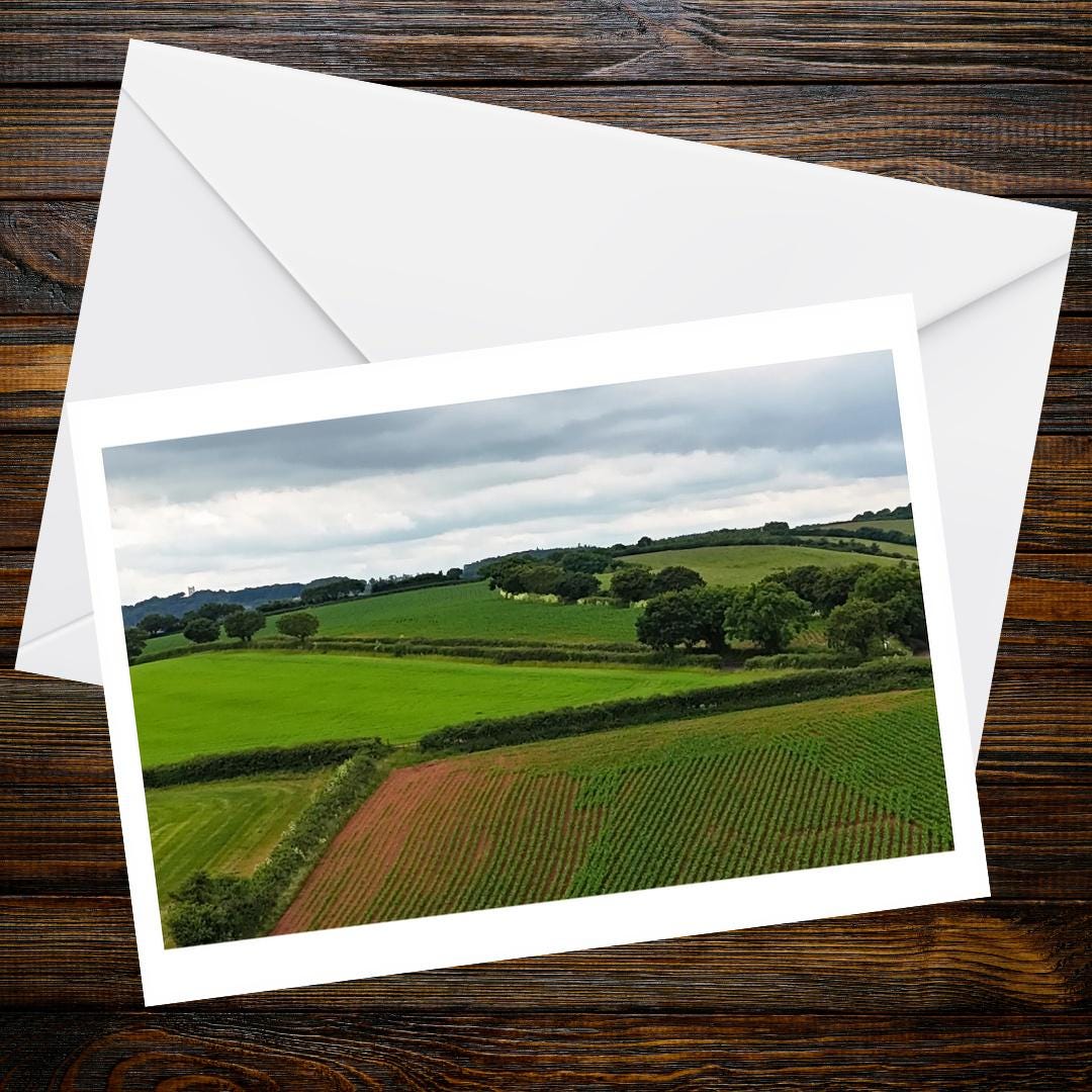 Devon Countryside A6 Greetings Card - Drone Photography | Devon and Cornwall Drone Collection
