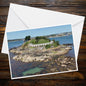 Artillery Ports of Drake's Island A6 landscape greeting card, historic coastal defenses, Plymouth military history, ancient artillery holes