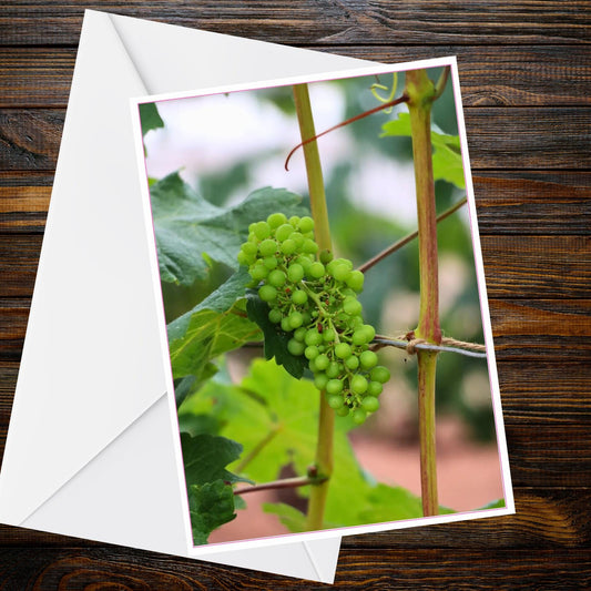 Unripe Green Grapes A6 Greetings Card - Inspired by Eden Collection