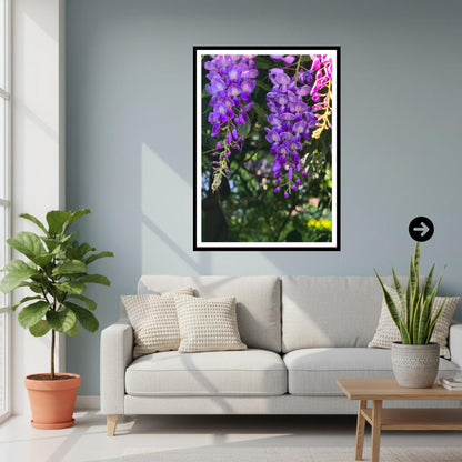 Wisteria Close-up Petal Detail Print, Botanical Art, Intricate Floral Wall Decor, Archival Paper, Nature Lover Gift, Purple Flower Photo