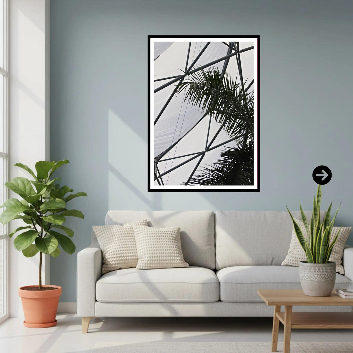 Palm Fronds & Biome Structure — Eden Project Cornwall Wall Art Photography Print
