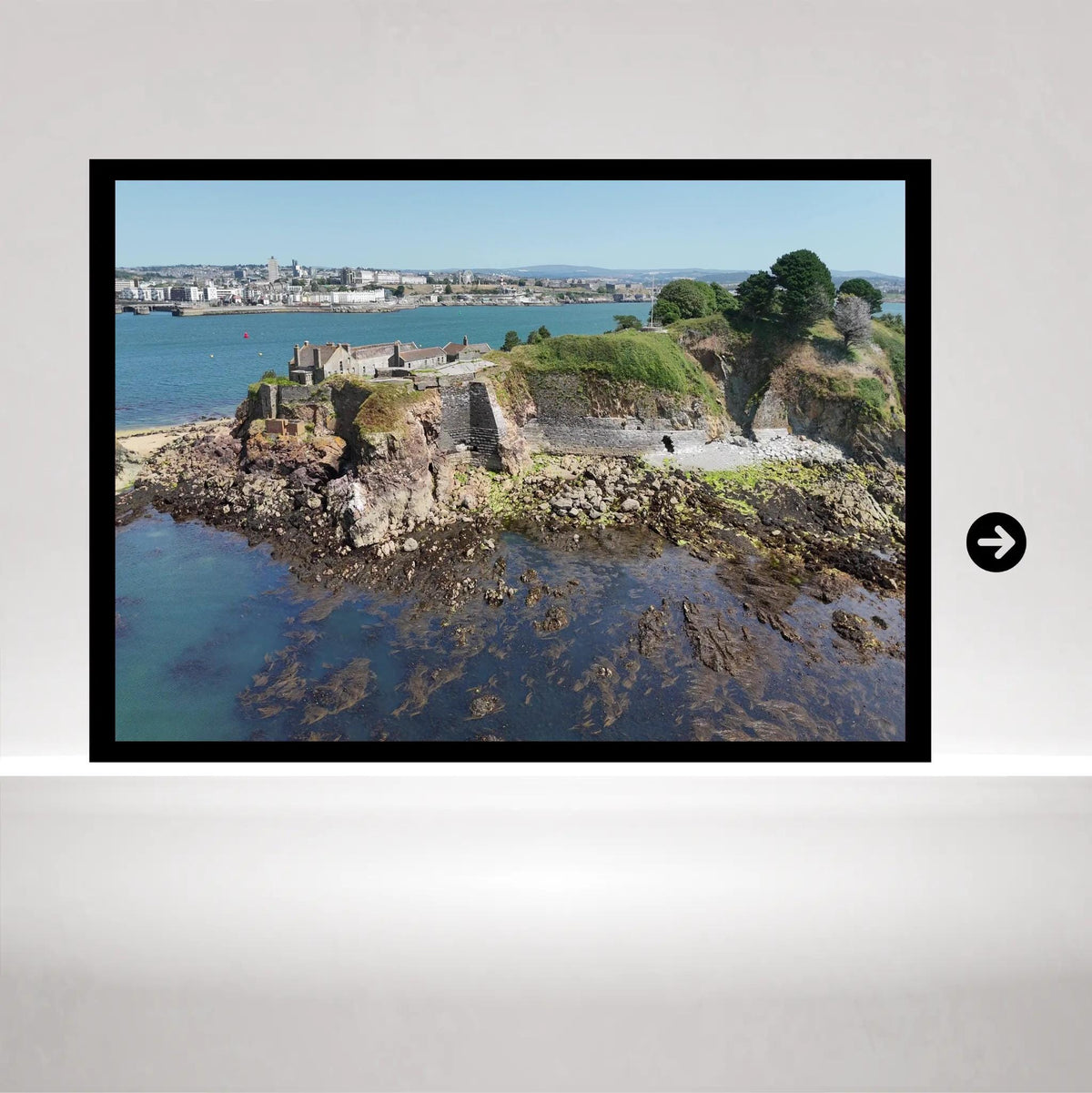 Drakes Island Coastal Art | Devon Photography Print of Untamed Cliffs | Sea View Wall Decor | A5 to A1 Sizes | No Frame or Framed Options