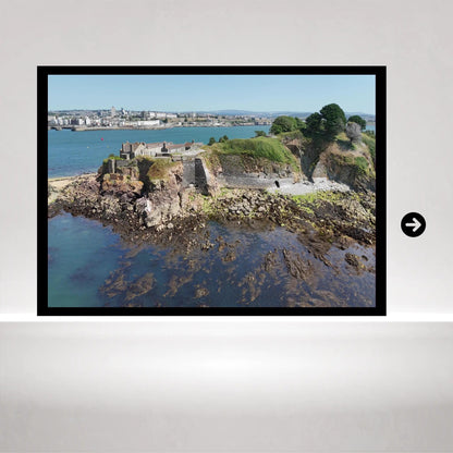 Drakes Island Coastal Art | Devon Photography Print of Untamed Cliffs | Sea View Wall Decor | A5 to A1 Sizes | No Frame or Framed Options