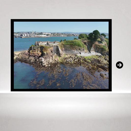 Drakes Island Coastal Art | Devon Photography Print of Untamed Cliffs | Sea View Wall Decor | A5 to A1 Sizes | No Frame or Framed Options
