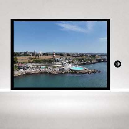 Plymouth Hoe Coastal View Art | Sir Francis Drake History | Maritime Heritage Print | Devon Landscape Poster in A5, A4, A3, A2, A1