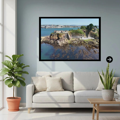 Drakes Island Coastal Art | Devon Photography Print of Untamed Cliffs | Sea View Wall Decor | A5 to A1 Sizes | No Frame or Framed Options
