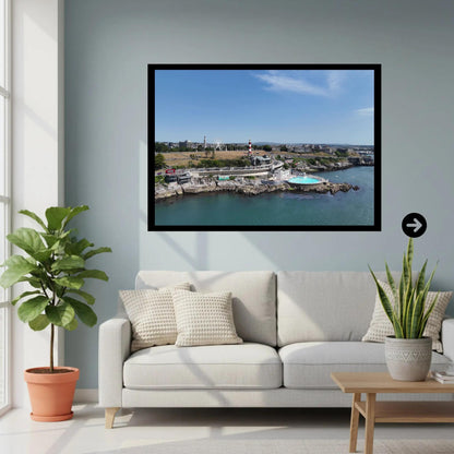 Plymouth Hoe Coastal View Art | Sir Francis Drake History | Maritime Heritage Print | Devon Landscape Poster in A5, A4, A3, A2, A1