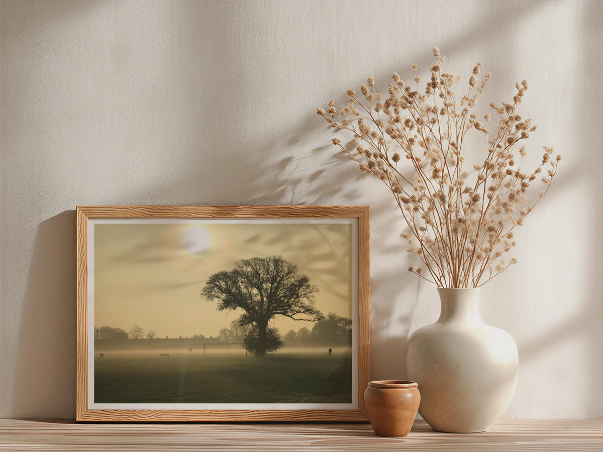 Misty Park at Dawn Landscape Poster mockup - Neutral_Mockup_Studio_509