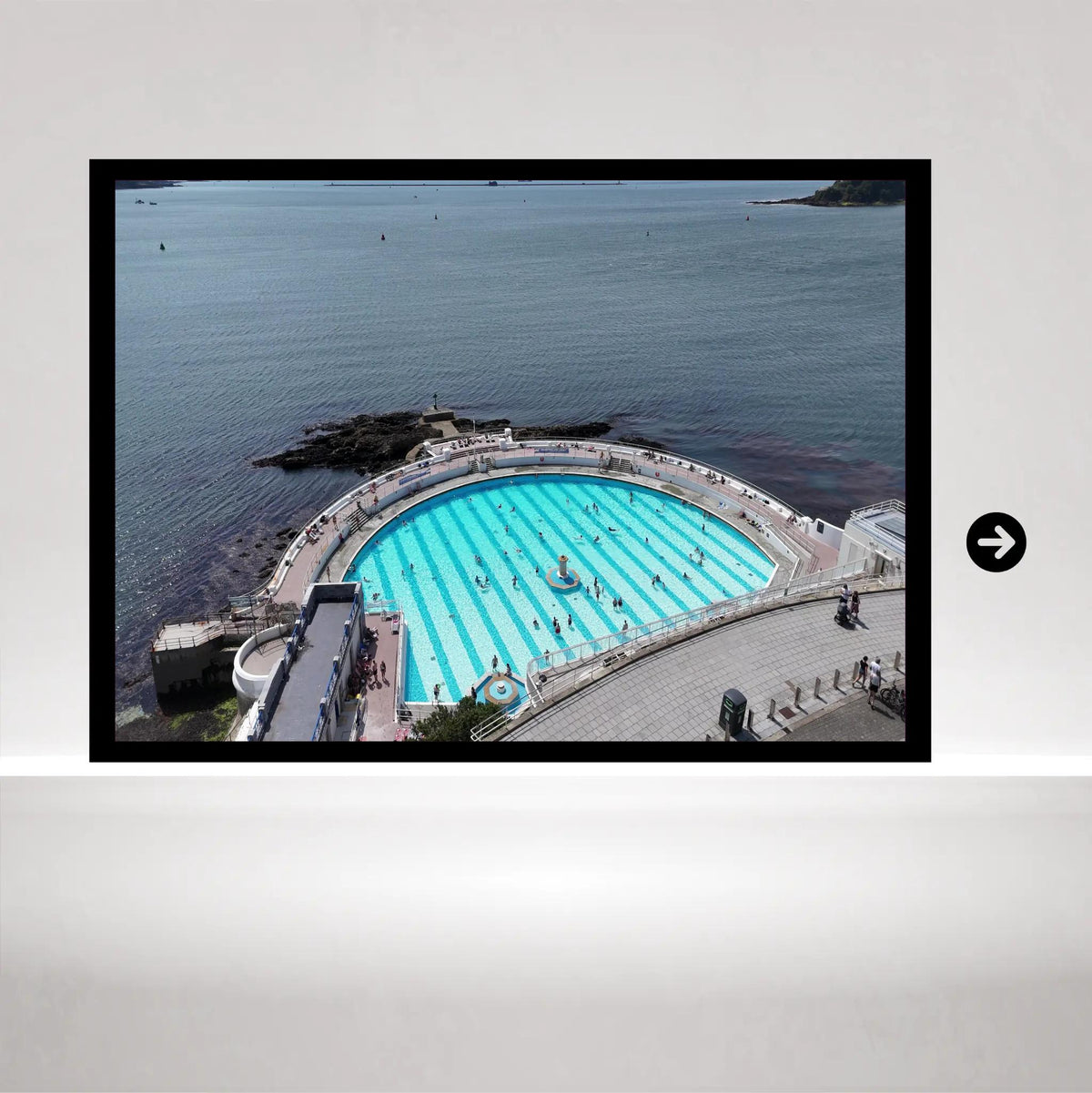 Summer at Tinside Lido Plymouth | Art Deco Coastal Photography | Outdoor Pool Print | Seafront, Vintage Style, Framed or Poster Options