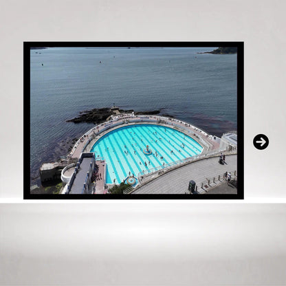Summer at Tinside Lido Plymouth | Art Deco Coastal Photography | Outdoor Pool Print | Seafront, Vintage Style, Framed or Poster Options