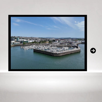 Sutton Harbour Marine Life Print | Coastal City Aquarium Wall Art | Plymouth Harbour & UK Aquarium Poster in Various Sizes