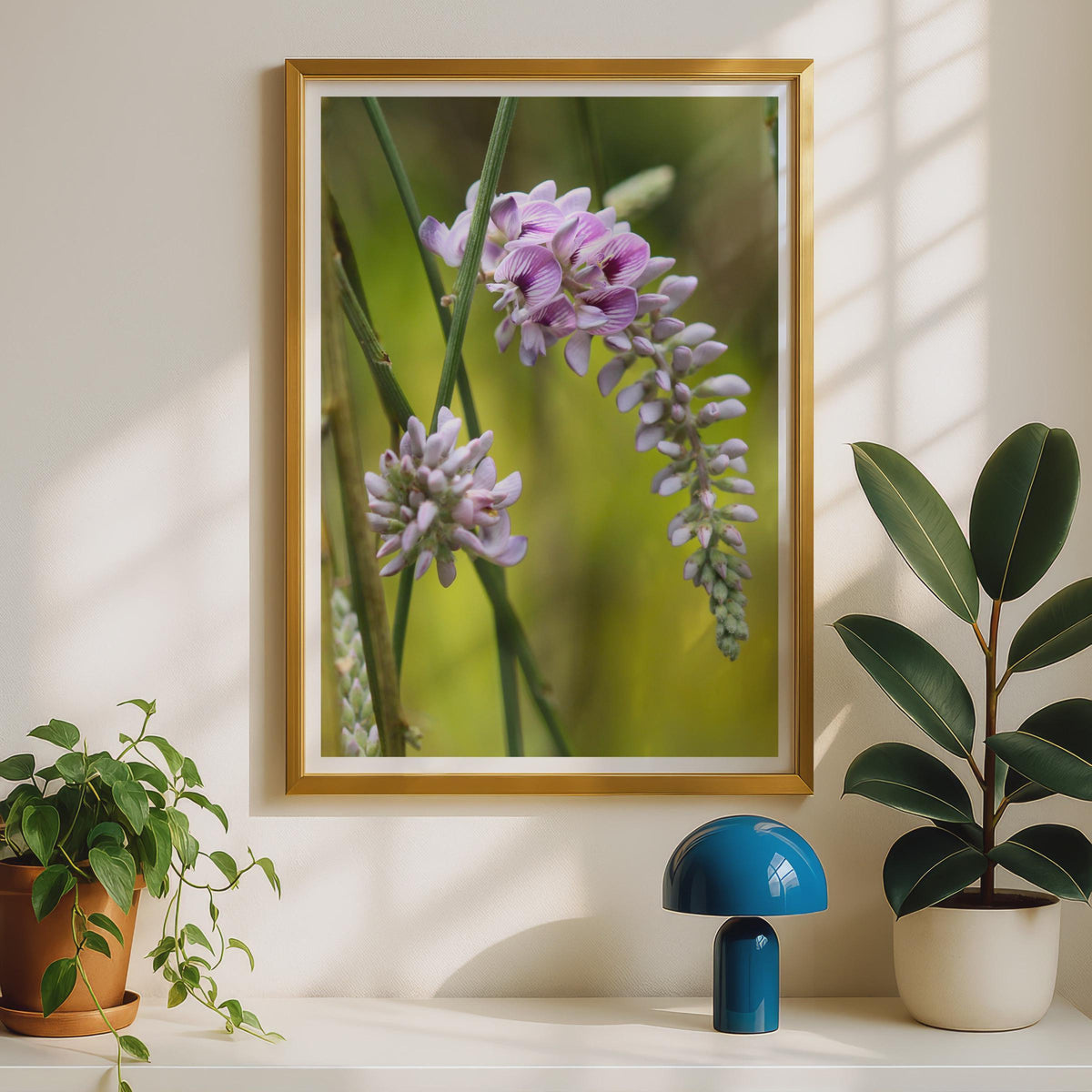 Wild Flower Photography Print, Purple Pink Botanical Wall Art, Meadow Flower Poster, Nature Close Up, Green Garden Decor, Floral Wall Art