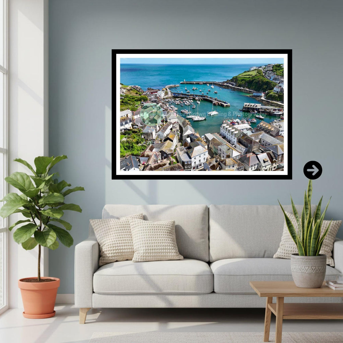 Mevagissey Harbour Cornwall Print | Coastal Village Wall Art Photography