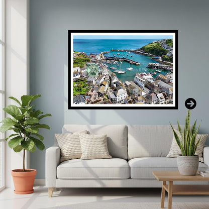Mevagissey Harbour Cornwall Print | Coastal Village Wall Art Photography