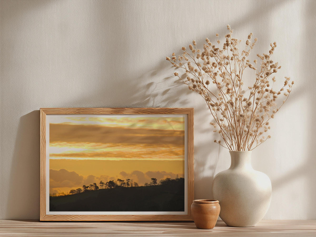 Golden Sunset Landscape Poster mockup - Neutral_Mockup_Studio_509