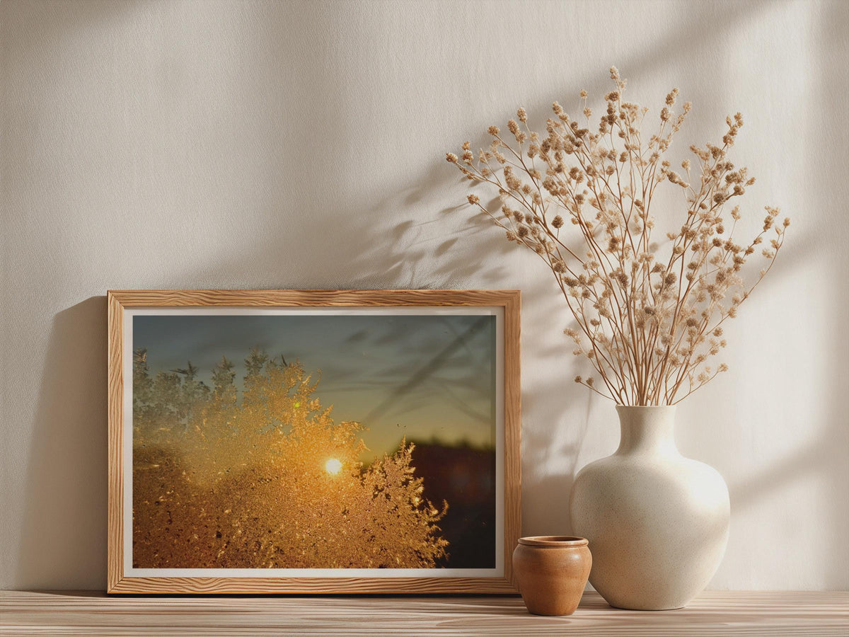 Frost and Sun Winter Landscape Poster mockup - Neutral_Mockup_Studio_509