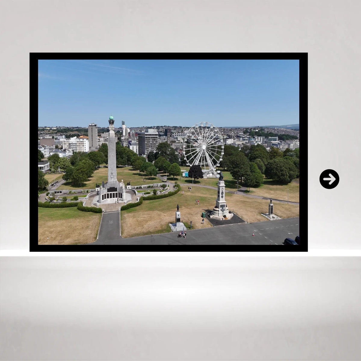 Plymouth Naval Memorial Obelisk | War Memorial Art | Plymouth Hoe Landmark | Remembrance Decor | Royal Navy Tribute | Framed or print only
