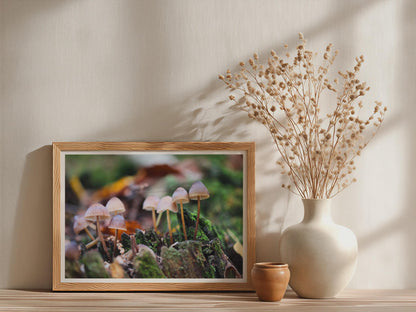 Tiny Woodland Fungi Poster mockup - Neutral_Mockup_Studio_509