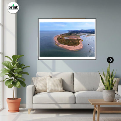 Dawlish Warren from the air Poster / Framed Print (Portrait)