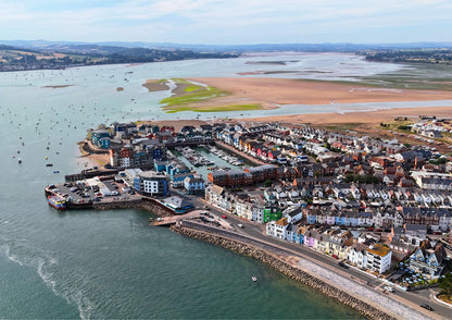 Exmouth Marina and the Exe Estuary from the air Poster / Framed Print (Portrait)