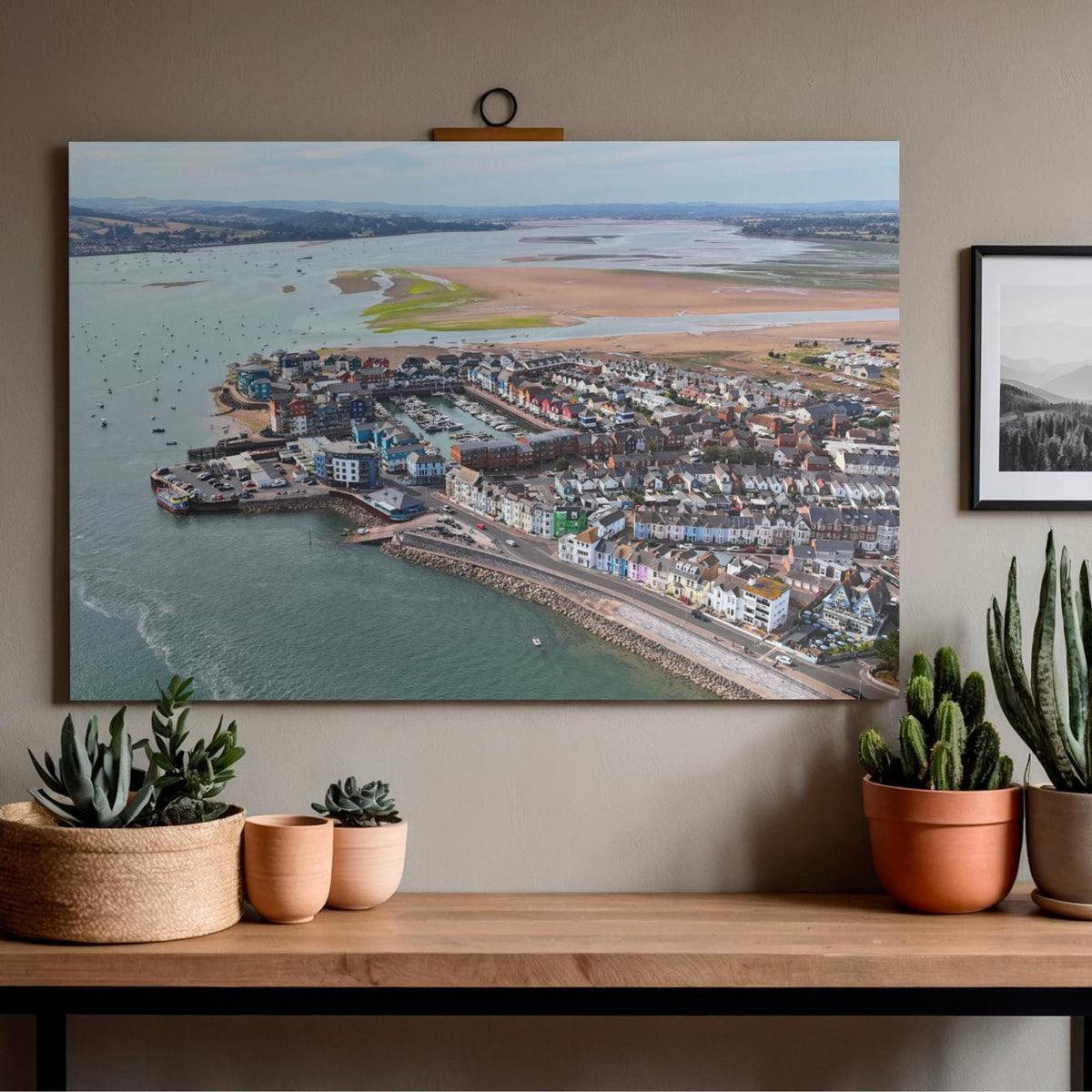 Exmouth Marina and the Exe Estuary from the air Poster / Framed Print (Portrait)