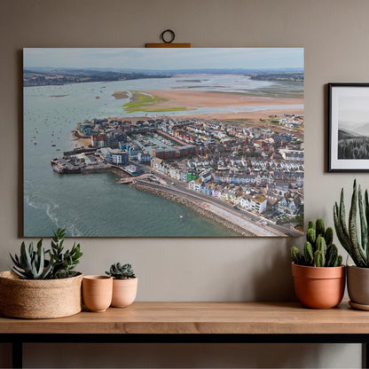 Exmouth Marina and the Exe Estuary from the air Poster / Framed Print (Portrait)