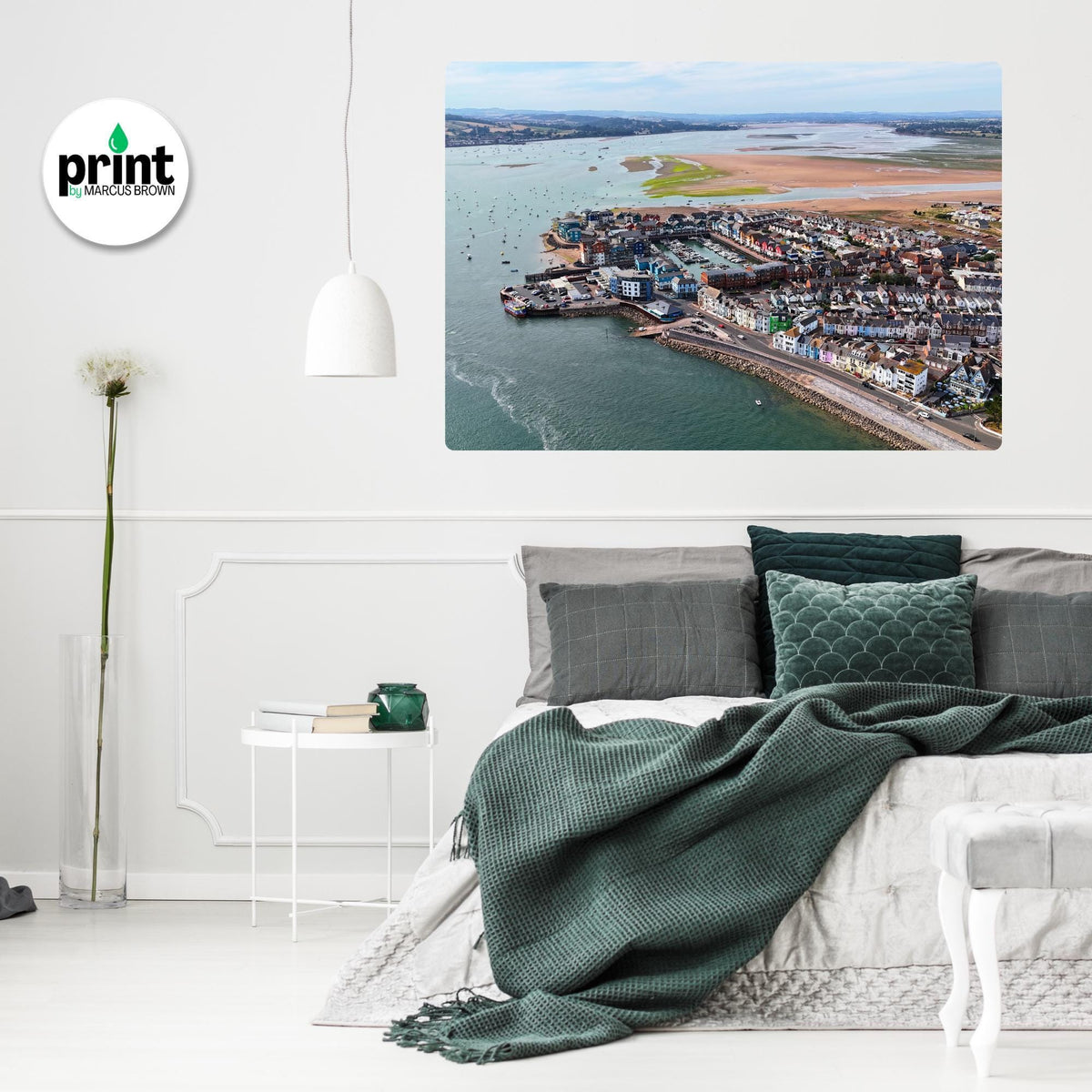 Exmouth Marina and the Exe Estuary from the air Poster / Framed Print (Portrait)