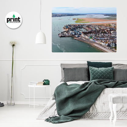 Exmouth Marina and the Exe Estuary from the air Poster / Framed Print (Portrait)