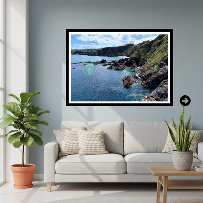 Cornwall Coastal Cliffs Print | Dramatic Seascape Wall Art Photography