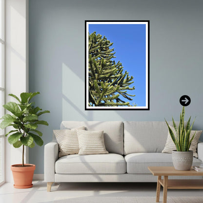 Monkey Puzzle Tree Trunk Print, Unique Botanical Art, Living Fossil Nature Wall Decor, Archival Paper, Office or Home Decor, Tree Artwork