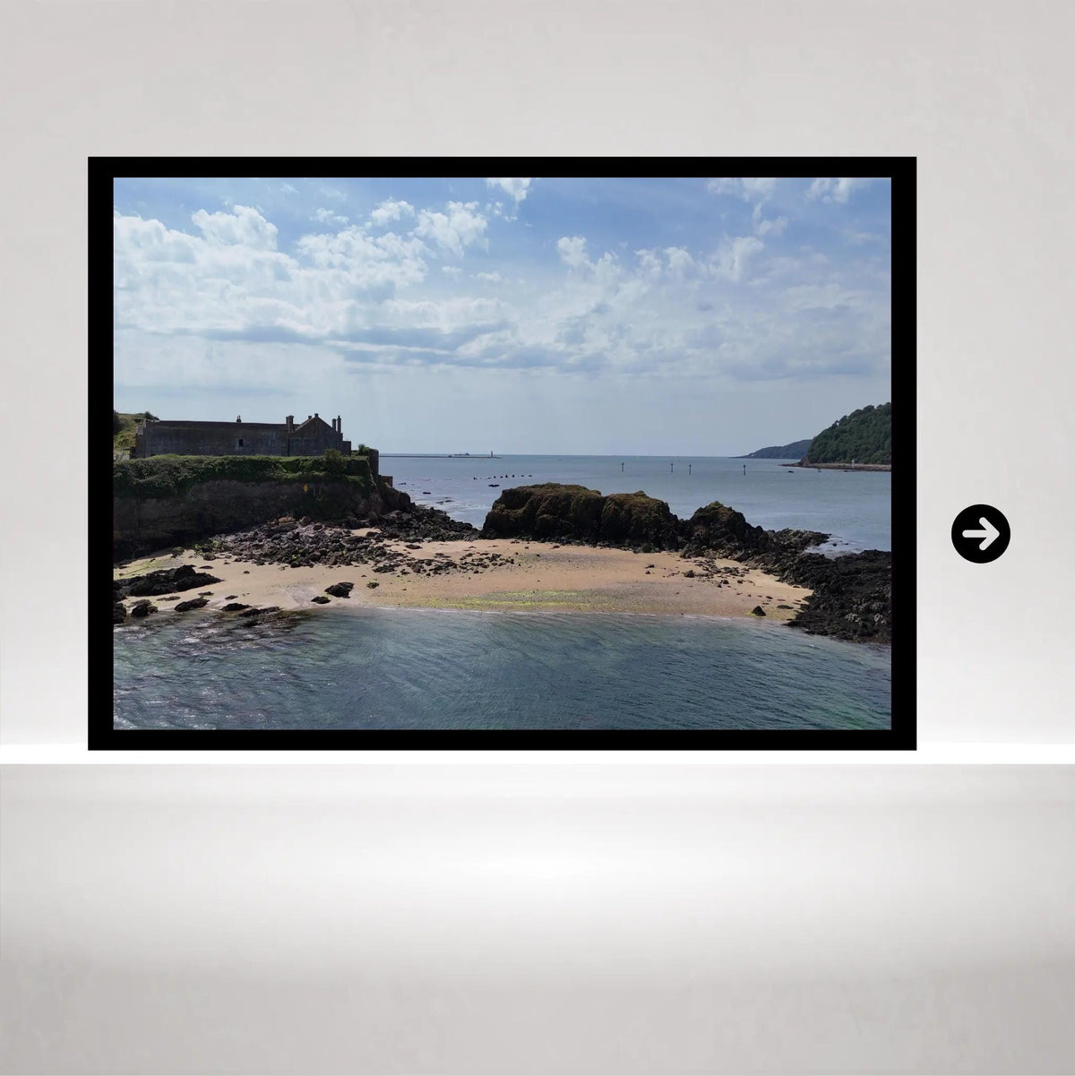 Drake's Island Hidden Beach Print | Coastal Art, Plymouth Sound, Sir Francis Drake, Island Wall Decor, Devon Photography, Secluded Shore