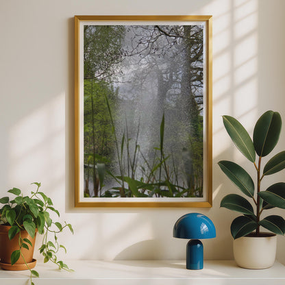 Water Fountain Spray Through Trees Poster - image 2