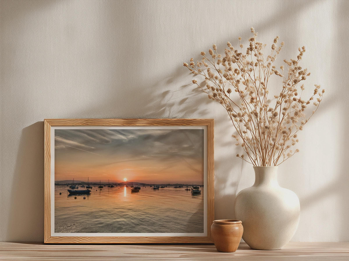 Harbour Sunset Landscape Poster mockup - Neutral_Mockup_Studio_509