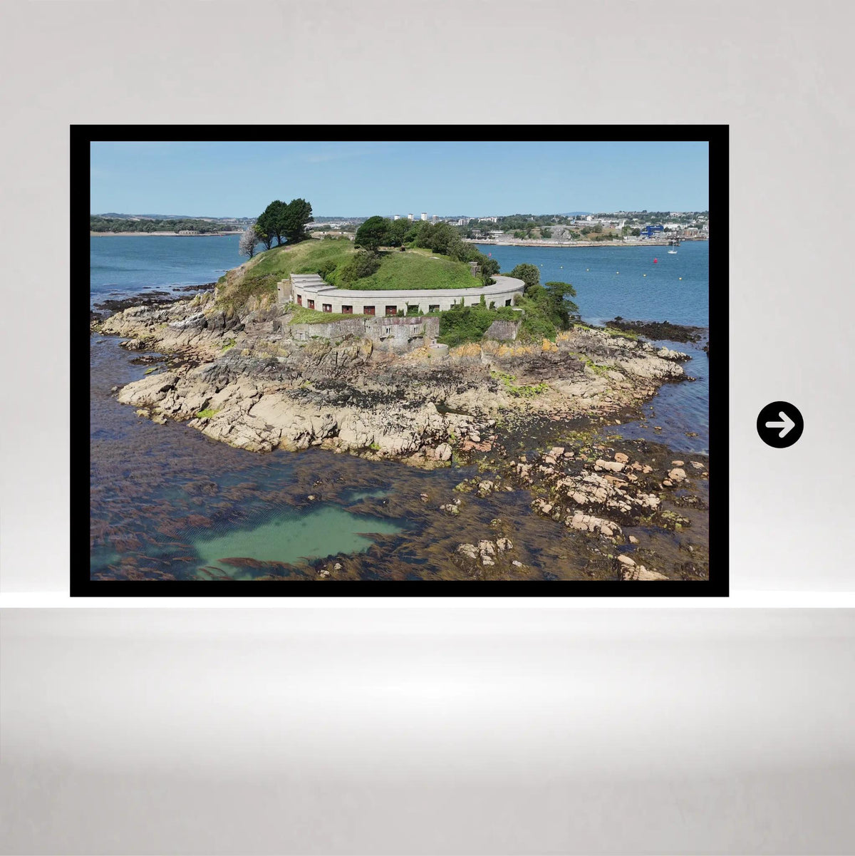 Drake's Island Artillery Ports | Coastal Defense Photography | Plymouth Sound Island Print | Devon Navy History Wall Art