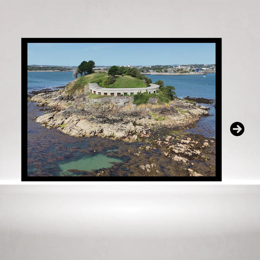 Drake's Island Artillery Ports | Coastal Defense Photography | Plymouth Sound Island Print | Devon Navy History Wall Art