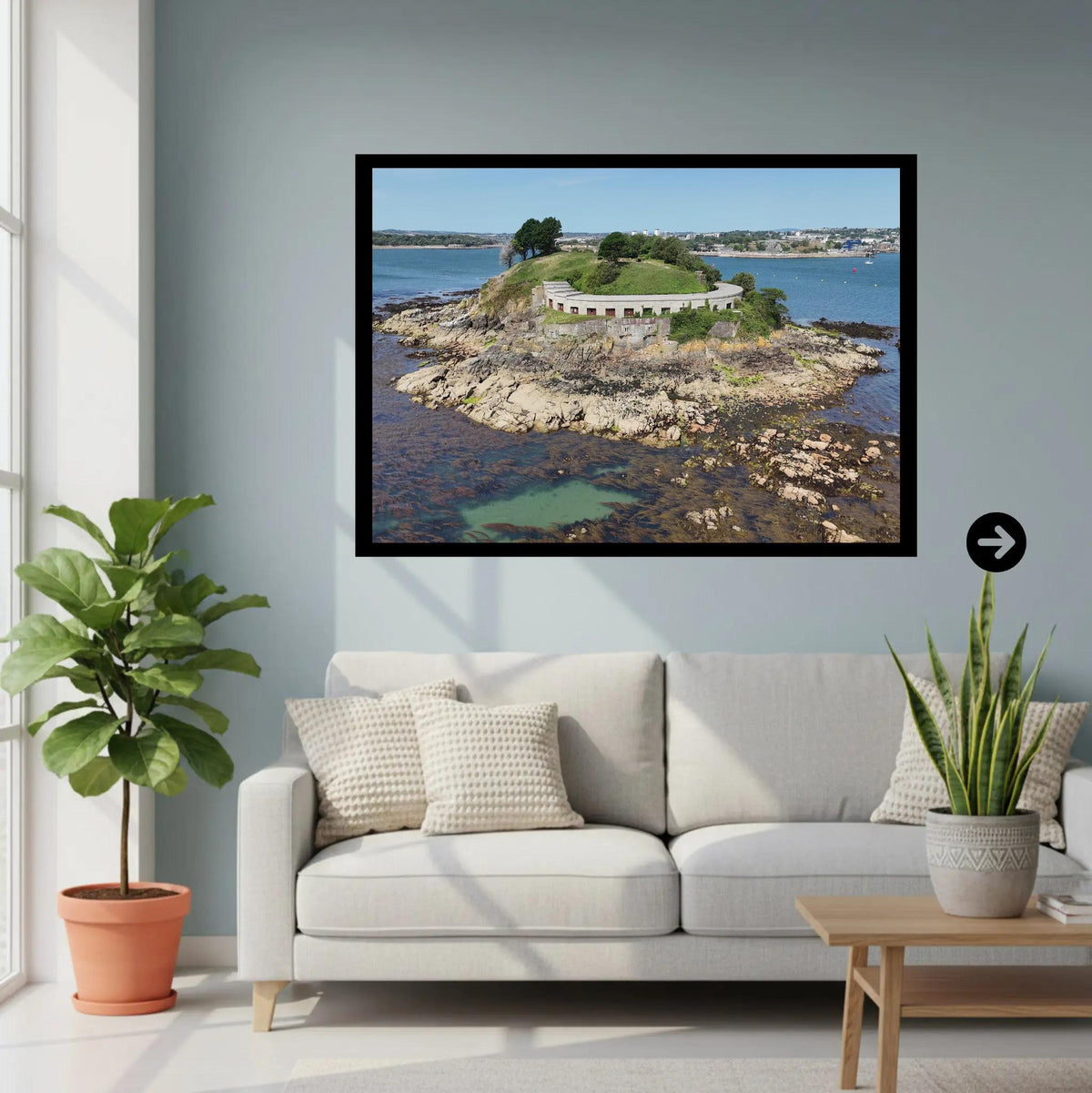 Drake's Island Artillery Ports | Coastal Defense Photography | Plymouth Sound Island Print | Devon Navy History Wall Art