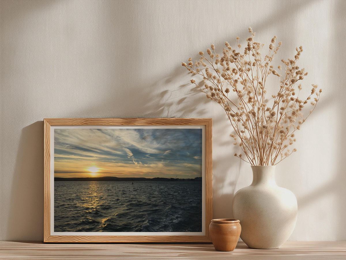 Coastal Sunset Seascape Poster mockup - Neutral_Mockup_Studio_509
