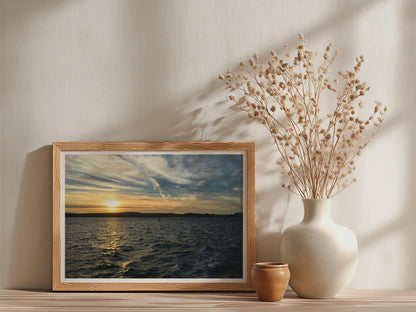 Coastal Sunset Seascape Poster mockup - Neutral_Mockup_Studio_509