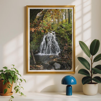 Autumn Waterfall Forest Poster - image 2