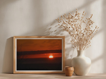 Fiery Sunset Landscape Poster mockup - Neutral_Mockup_Studio_509
