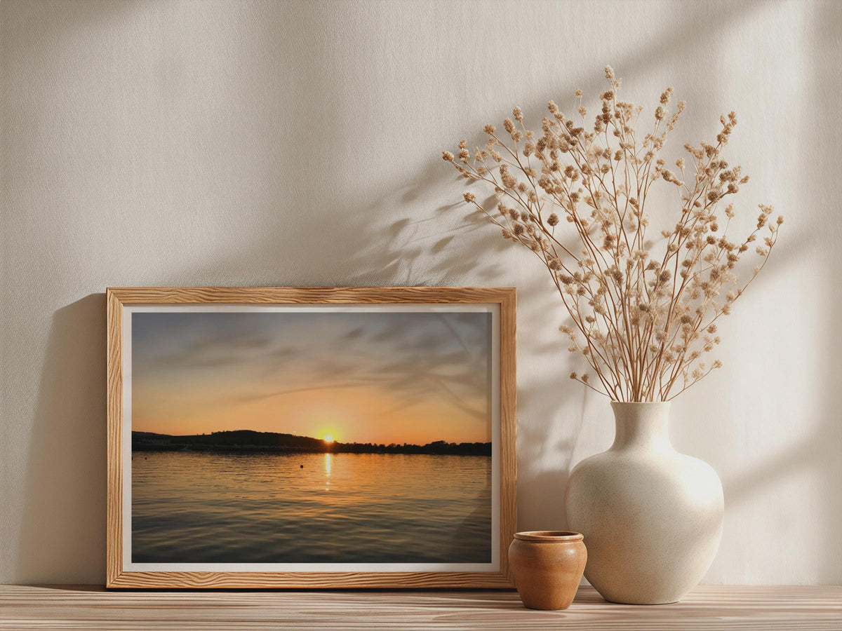 Sunset Over Water Landscape Poster mockup - Neutral_Mockup_Studio_509