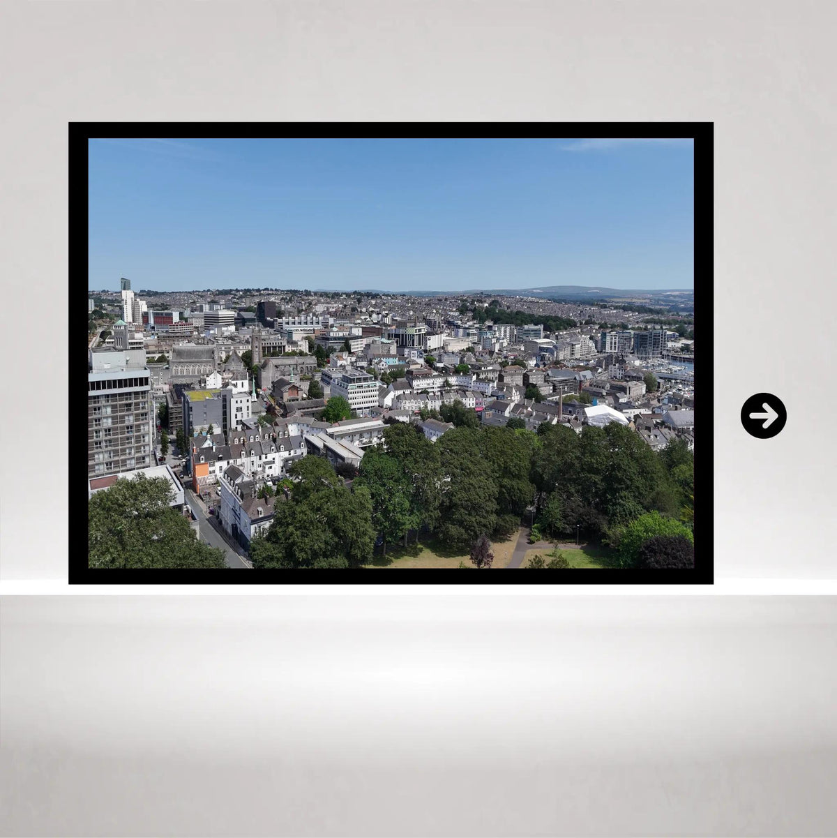 Plymouth Cityscape Print, Urban Art of Devon, Maritime City View, South West England, Modern Poster or Framed Wall Decor