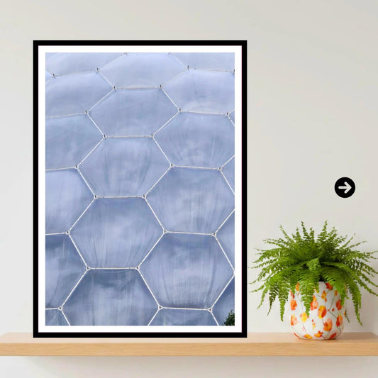 Eden Project Hexagon Biome — Cornwall Wall Art Photography Print