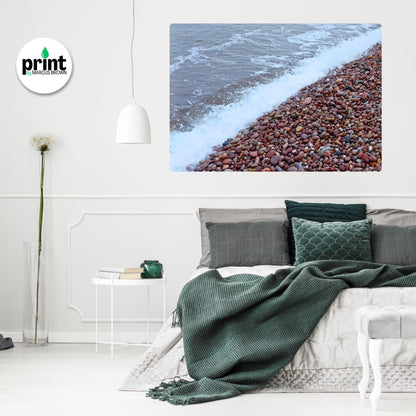 Pebbles on Budleigh Salterton Print: Coastal Wall Art (Multiple Frame Options)