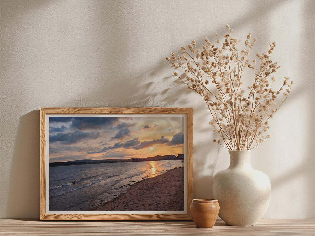 Exmouth Beach Sunset Poster mockup - Neutral_Mockup_Studio_509