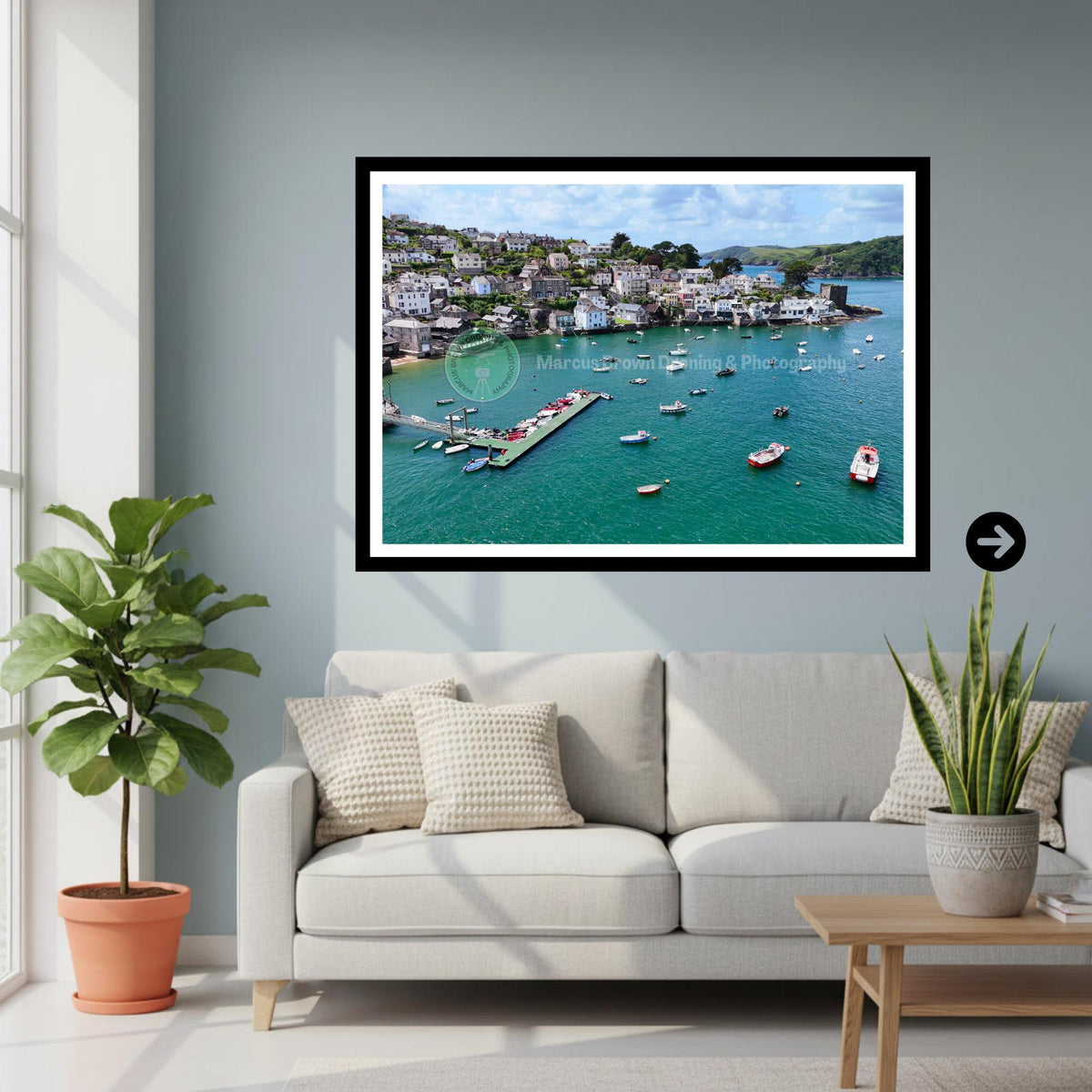 Polruan Harbour Cornwall Print | Coastal Wall Art Photography