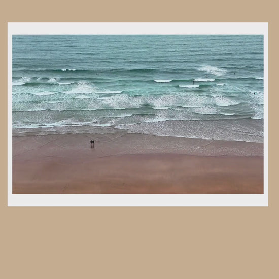 Croyde Beach Aerial Print | North Devon Surf Photography | Coastal Landscape Wall Art