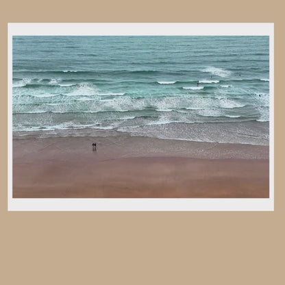Croyde Beach Aerial Print | North Devon Surf Photography | Coastal Landscape Wall Art