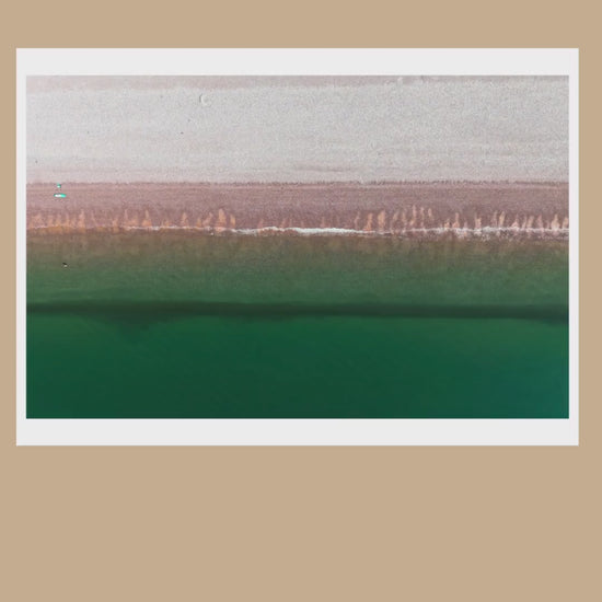 Budleigh Salterton Beach Aerial Print | Devon Coastal Photography | Turquoise Sea Wall Art | Drone Beach Landscape | Seaside Home Decor